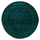 Fine Vibrance, One-of-a-Kind Hand-Knotted Area Rug Green, 6'1"x6'1"