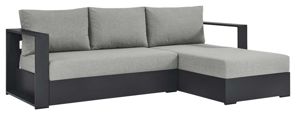 Tahoe Outdoor Patio Powder-Coated Aluminum 2-Piece Right-Facing Chaise Sectional