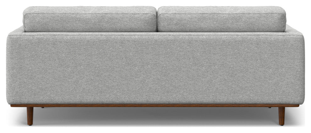Morrison 89" Sofa and Ottoman Set, Woven-Blend Fabric, Mist Gray