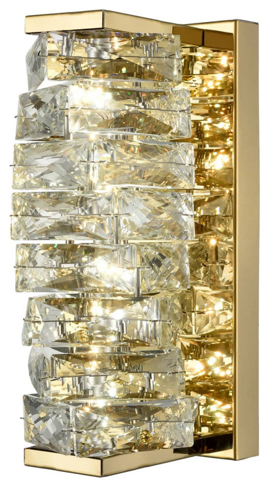 Modern Crystal LED Wall Light Gold