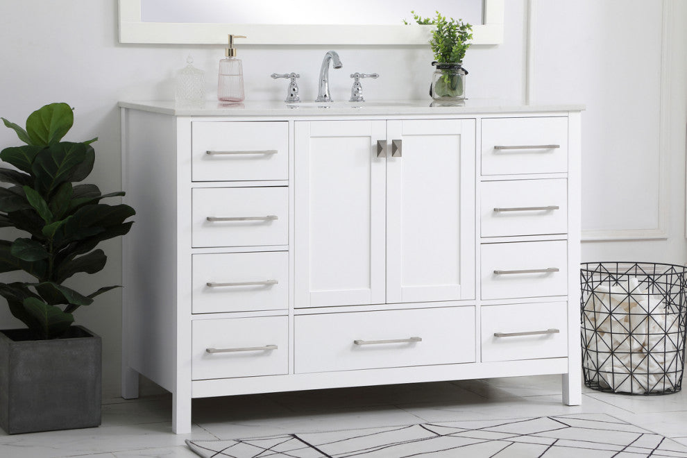 Isabel White 48" Single Sink Bathroom Vanity