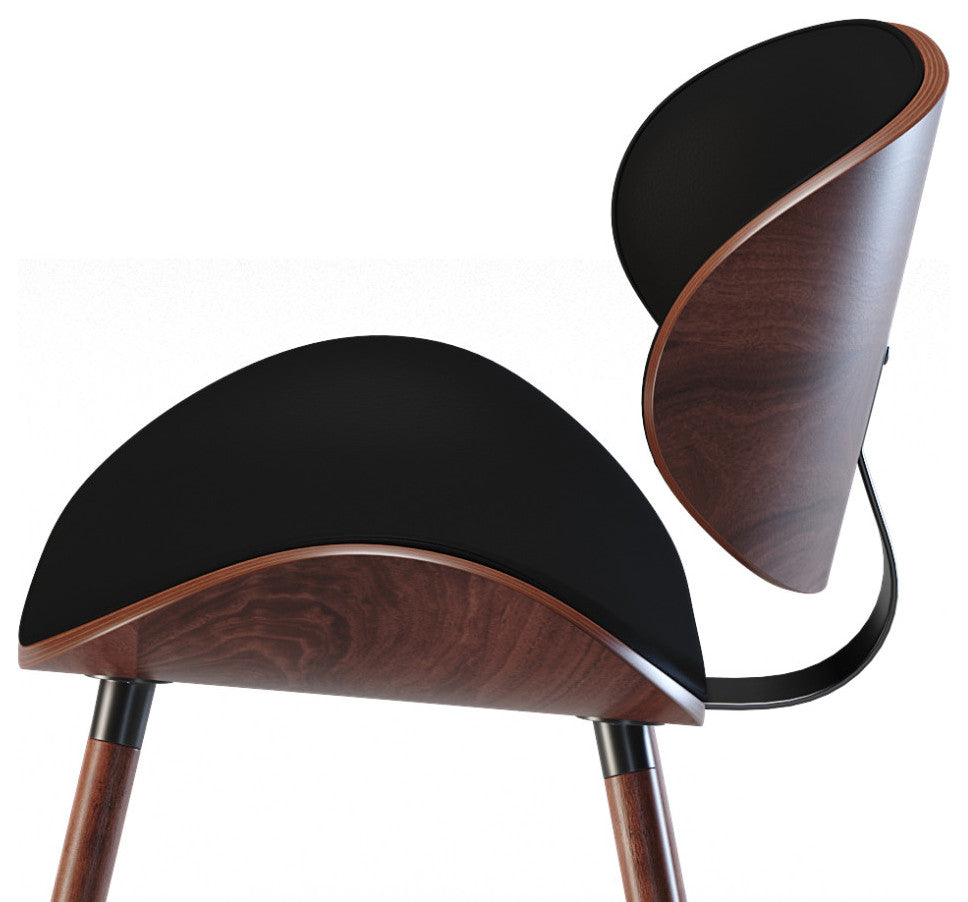 Marana Dining Chair in Black Vegan Faux Leather