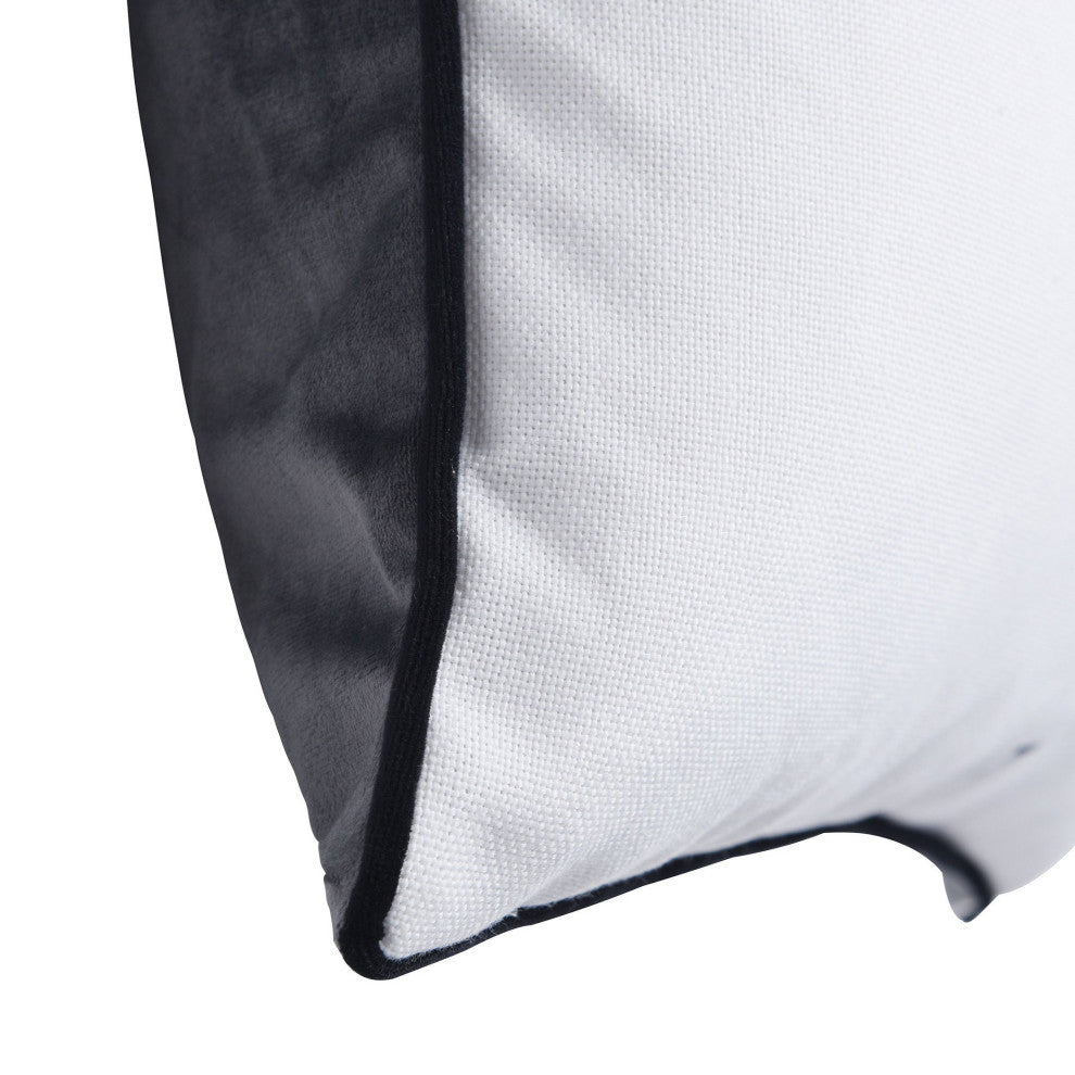 Dann Foley Double Sided Pillow Hepburn Quote Gray Velvet 24" X 24"