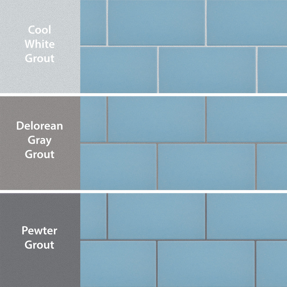 Piscina Brick Matte Blue Porcelain Floor and Wall Tile