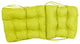 18"x38" Solid Microsuede Tufted Chair Cushion, Lime