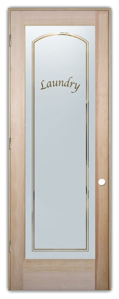 Laundry Door - Classic Arched - Douglas Fir (stain grade) - 30" x 96" - Knob...
