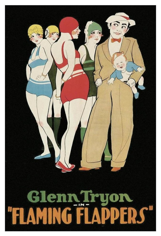 "Vintage Film Posters: Flaming Flappers" Digital Paper Print, 34"x50"