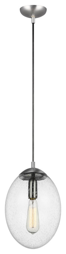 Leo 1-Light Pendant, Satin Aluminum