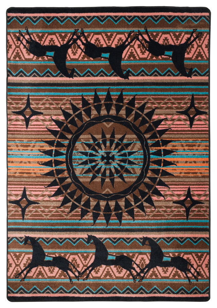 Ghostrider Rug, Turquoise, 2''8"x3"11"