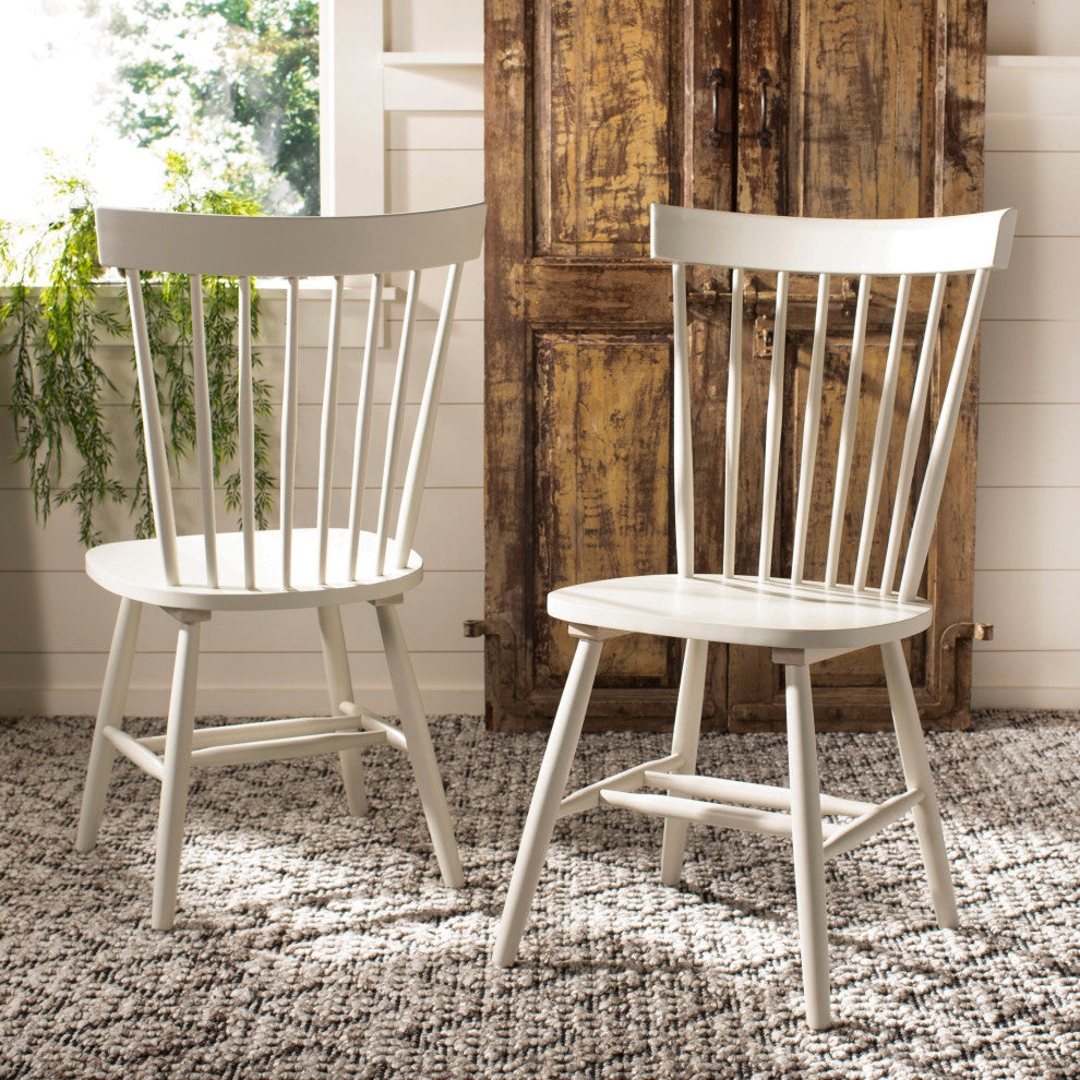 Safavieh Parker Spindle Dining Chair, Set of 2, Off-White