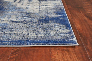 Watercolor Ice Blue Flow Plush Area Rug, 6'7"x9'6"