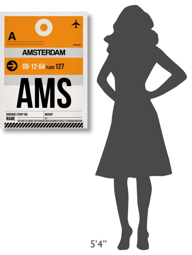 "AMS Amsterdam Luggage Tag 2" Fine Art Print
