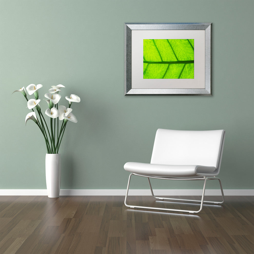 Cora Niele ''Leaf Texture III'' Matted Framed Art