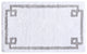 Madison Park Evan High Pile Bordered Bathroom Rug, Blue, White, Runner