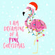 "Pink Christmas" Painting Print on Wrapped Canvas, 24x24
