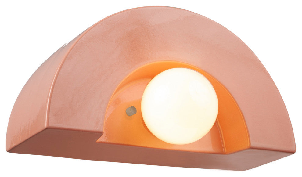 Crescent Wall Sconce, Gloss Blush