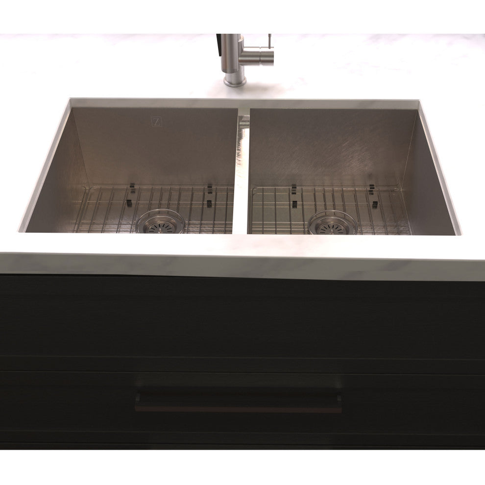33" Anton Undermount Kitchen Sink  Fingerprint Resistant Stainless Steel