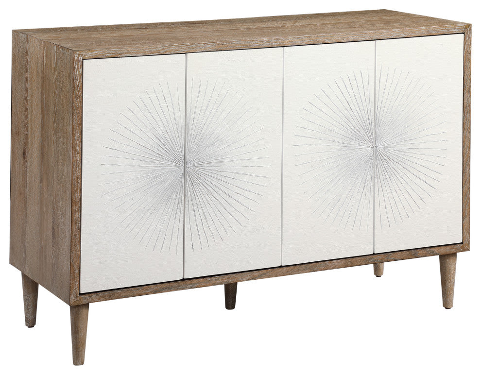 Uttermost Dani 4-Door White Cabinet