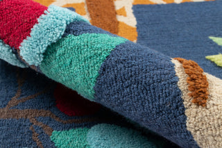 Novogratz Atticus Gia Hand Tufted Wool Area Rug, Navy, 3'x5'