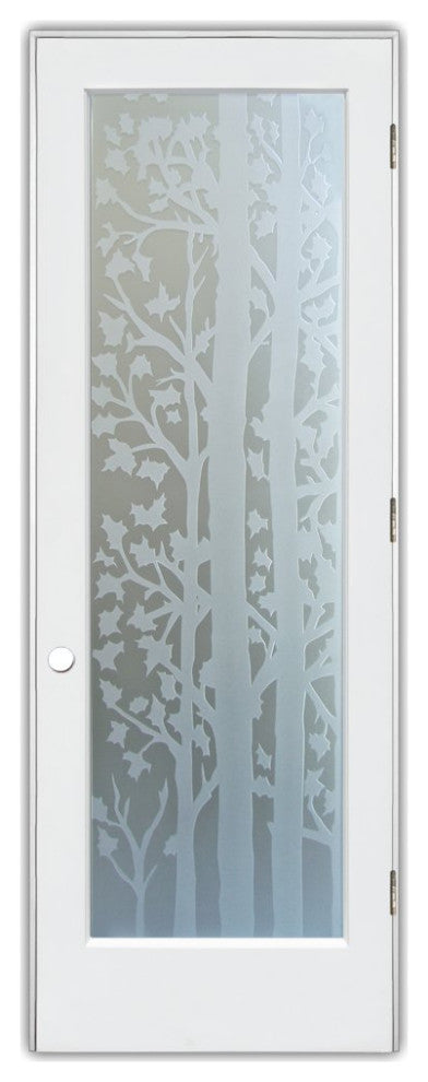 Interior Prehung Door or Interior Slab Door - Forest Trees - Primed - 24" x...
