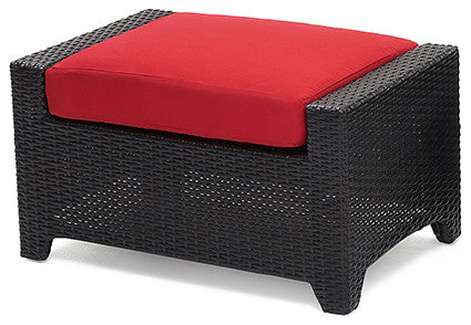 Deco Deluxe 5 Piece Sunbrella Outdoor Motion Club and Ottoman Set, Sunset Red