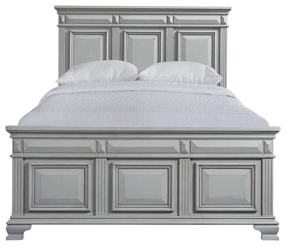 Picket House Trent Queen Panel Bed, Gray