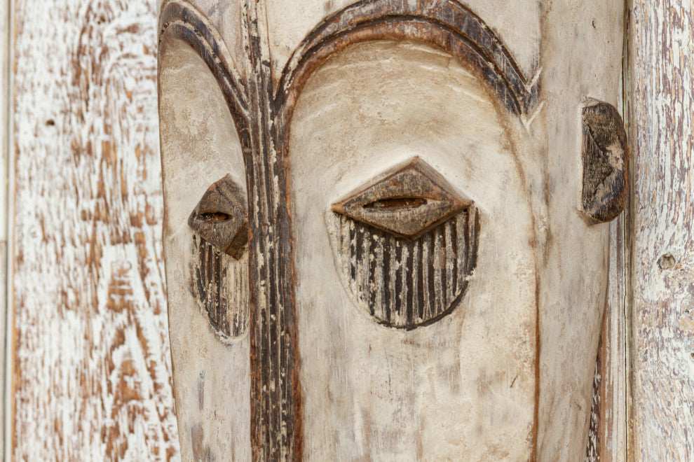 Carved and Painted Gabon Fang Mask