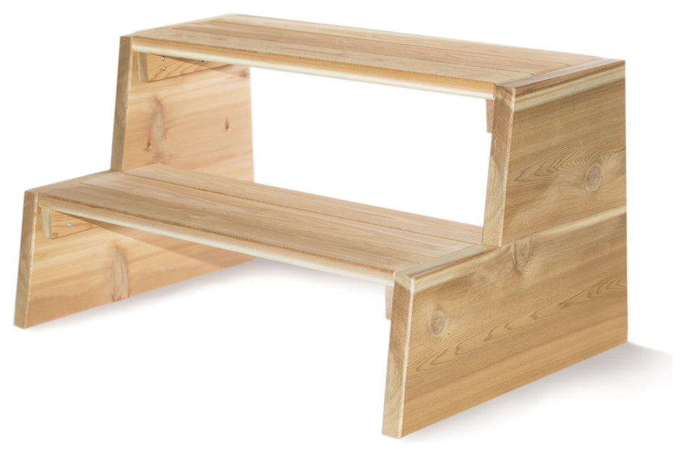 2-Tier Cedar Spa Hot Tub Step