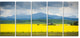 Farm House in Field Of Canola, Landscape Canvas Art Print, 60"x28", 5 Panels