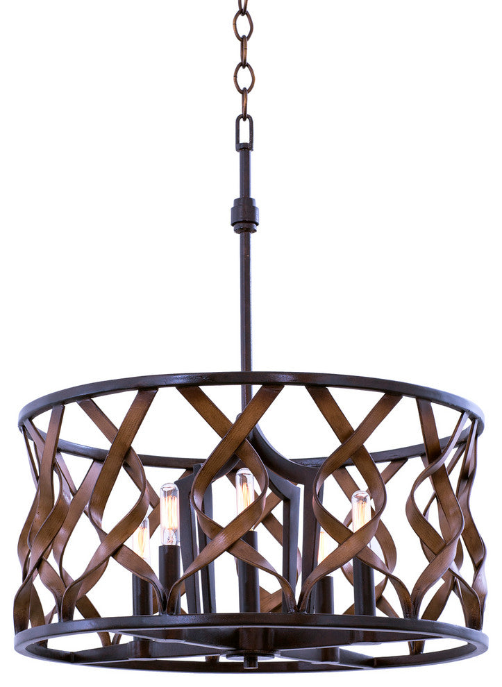 Soho 20x24in 5 Lt Industrial Large Pendants by Kalco