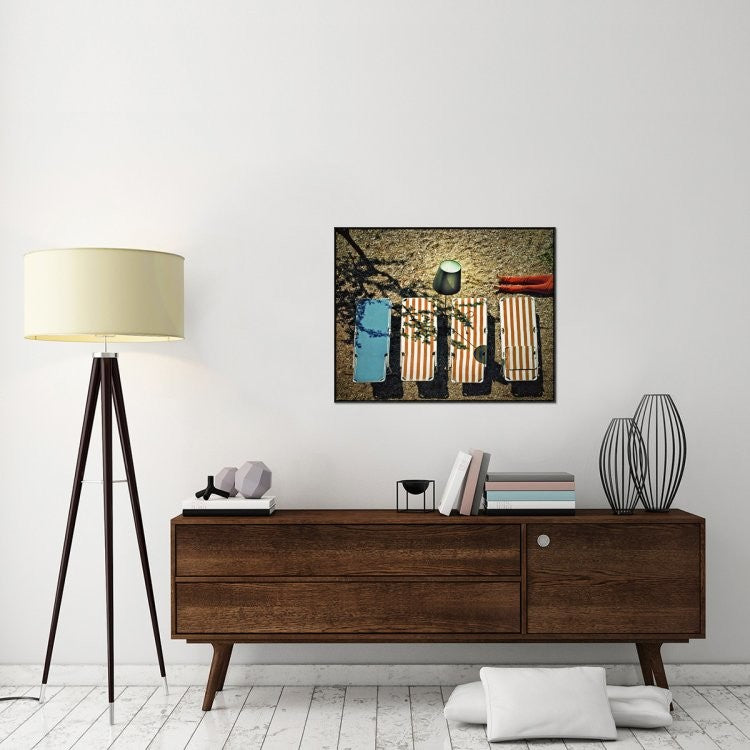 "Beam Me Up!" Framed Canvas Giclee by Ambra, 36x29"