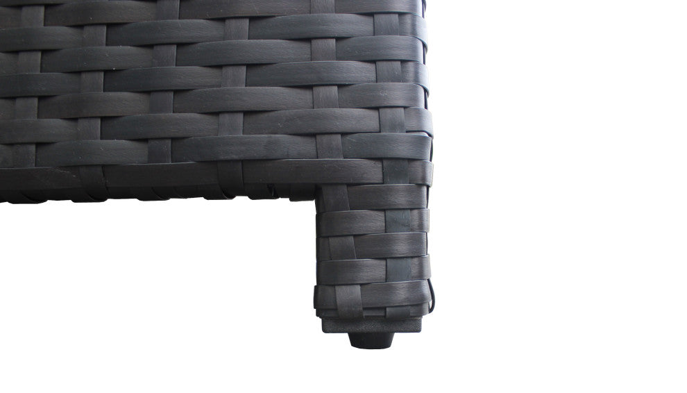 Barbados Wheeled Chaise Set of 2 Outdoor Wicker Patio Furniture in Aruba