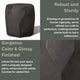 Facet Stool, Gunmetal 17x17x18