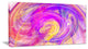 Purple Mystic Psychedelic Texture, Oversized Abstract Canvas Art Print, 60x28