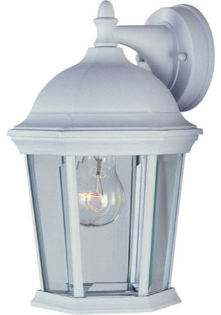 Maxim 1024 Builder Cast 12" 1 Light Wall Sconce - White / Clear Glass