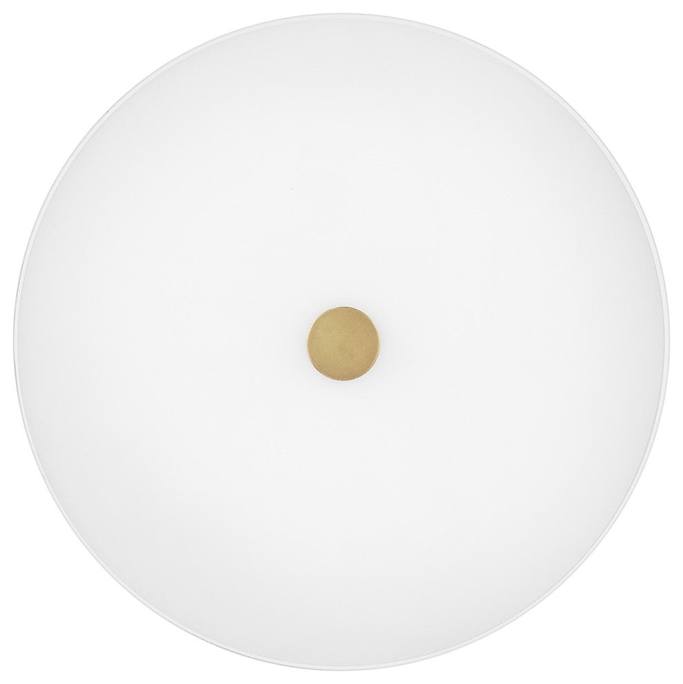 Lark Tess Small Flush Mount, Lacquered Brass