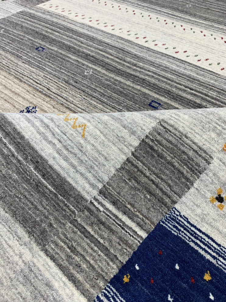 Multi-Colored Transitional Modern Gabbeh Area Rug