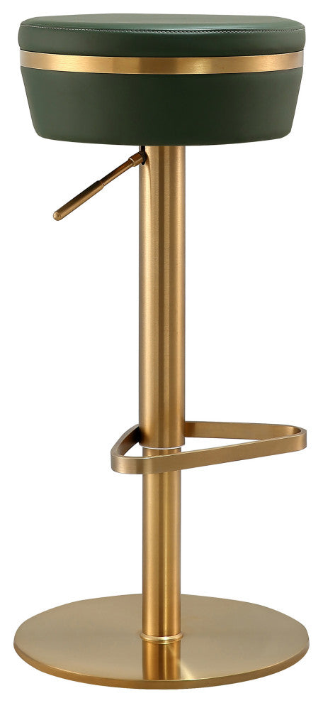 Astro Malachite Green and Gold Adjustable Stool
