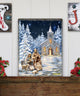 Nativity at the Chapel Night Sky Wooden Wall Art, Small 12x9