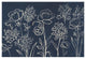 "Indigo Floral I" Digital Paper Print by Silvia Vassileva, 62"x42"