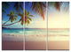 "Typical Sunset on Seychelles Beach" Metal Wall Art, 3 Panels, 36"x28"