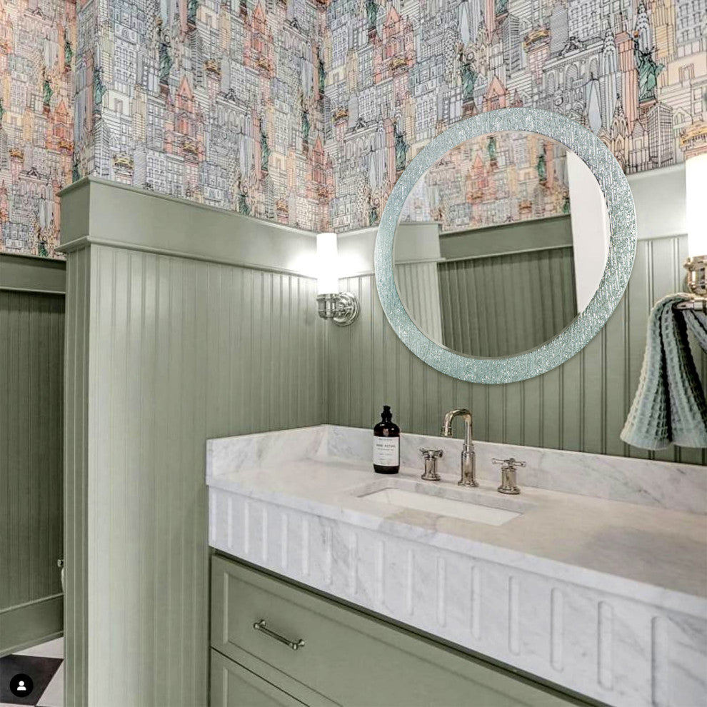 Molten Bathroom Mirror, Round