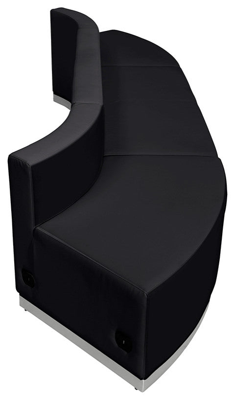 HERCULES Alon Series Black Leather Reception Configuration, 3 Pieces