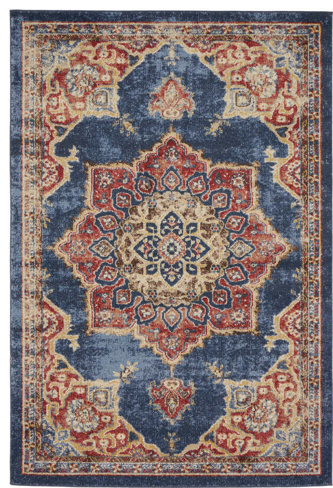 Unique Loom Dark Blue Helios Utopia 4' 0 x 6' 0 Area Rug