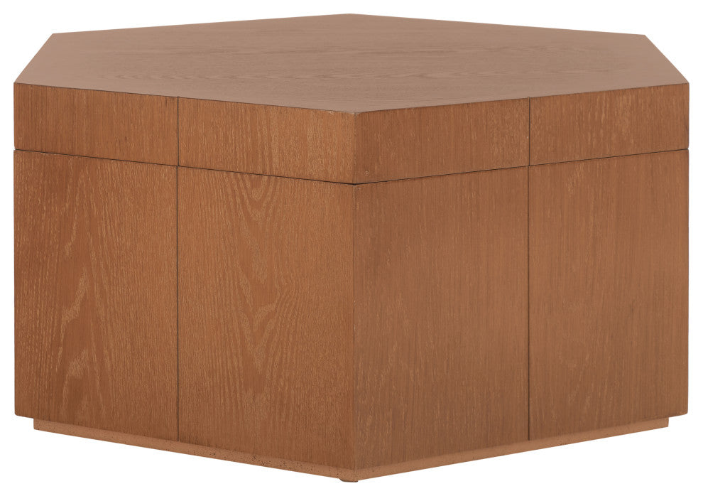 Safavieh Rafaela Hexagon Coffee Table, Natural Brown, Natural Brown