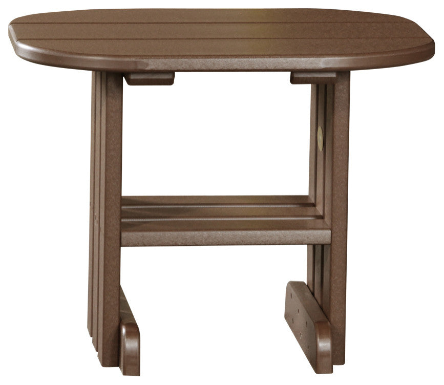 Poly End Table, Chestnut Brown