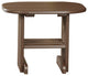 Poly End Table, Chestnut Brown