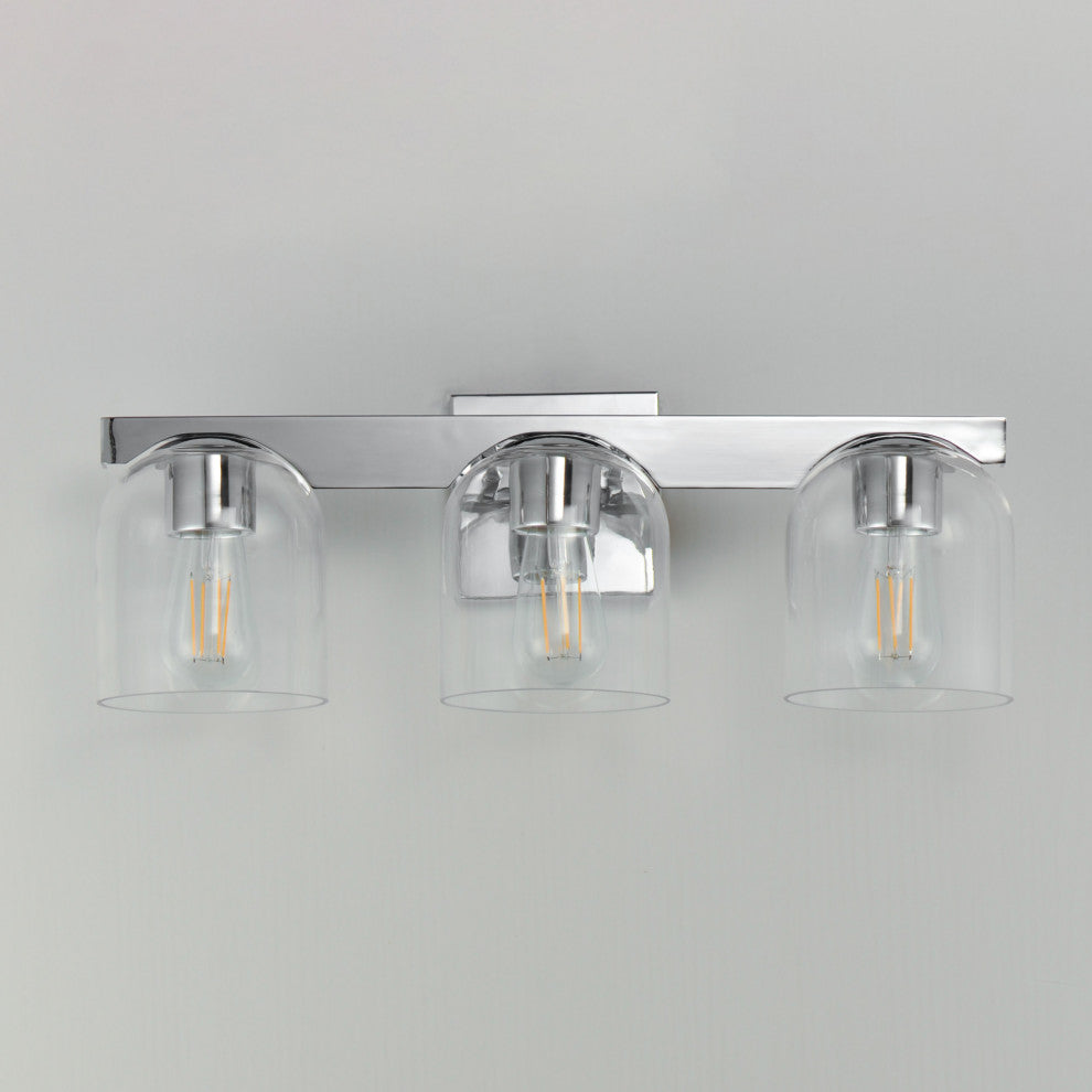 Maxim 21233CL Scoop 3 Light 22"W Vanity Light - Black