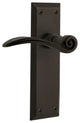 New York Plate With Swan Lever, Oil-Rubbed Bronze, Passage, Non-Handed