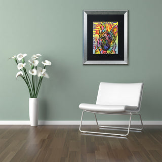 Dean Russo 'German Shepherd Luv' Art, Silver Frame, Black Matte, 20"x16"